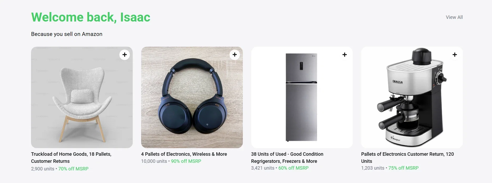 Commerce Central Buyer Dashboard Preview